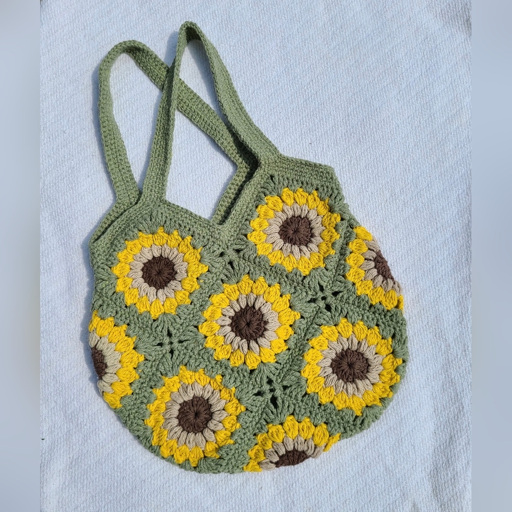 Crochet Sunflower Bag